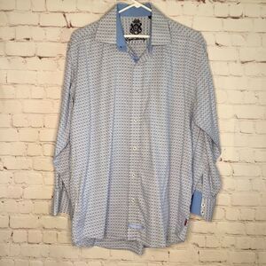 English Laundry Mens Size 32/33‎ (M Medium) Button Front Dress Shirt Blue Plaid
